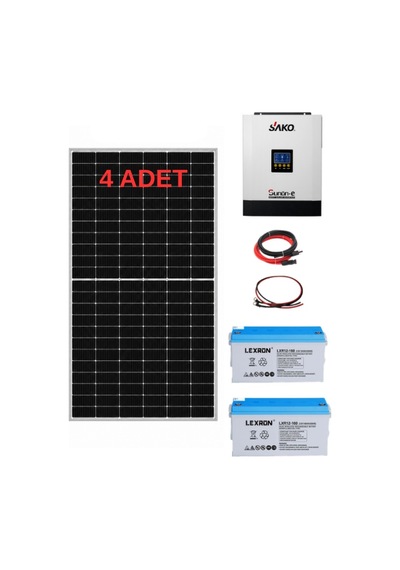 Entech Enerji Bağ Bahçe Karavan İçin Jel Akülü Hazır Paket Solar Güneş Enerji Sistemi Paket 1