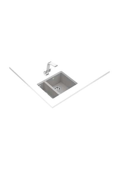 Teka Square 560 Tg Çift Hazneli Tezgahaltı Tegranite Eviye - Stone Grey - 115260030