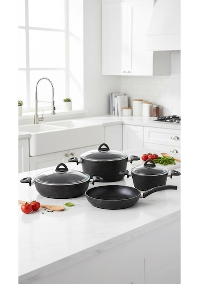 Neva Bitter Mercek 7 Parça Granit Set Renkli