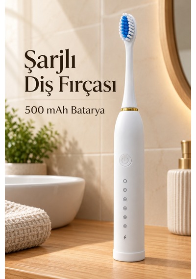 Beyaz Elektrikli Diş Fırçası 500 Mah Bataryalı