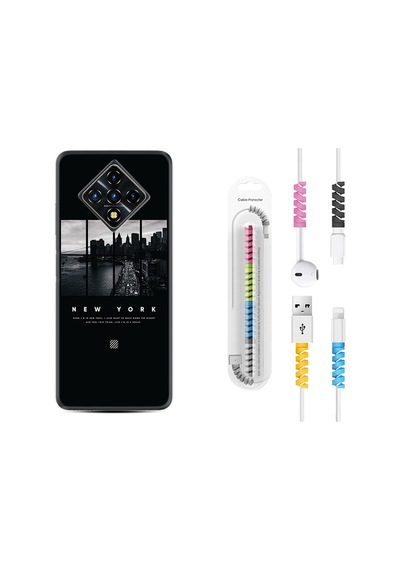 Infinix Zero 8 Kılıf Kablo Koruyuculu New York 1612