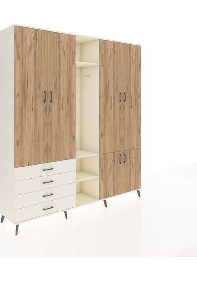 Hyperion Dolap 14 Raflı 4 Çekmeceli Tek Askılı 220x44x243 Aytaşı-çam/aytaşı Çok Renkli Hyperion Dolap 14 Raflı 4 Çekmeceli Tek Askılı 220x44x243 Aytaşı-çam/aytaşı Çok Renkli