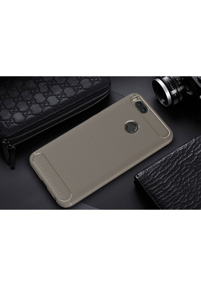 Xiaomi Mi 5X Dark Ultra Koruma Karbon Fiber Doku Silikon Kilif 279048454 - Renk / Kirmizi