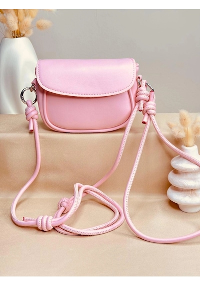 Elora Atelier Mini Flap Çapraz Askılı Bebek Pembesi Çanta Çok Renkli