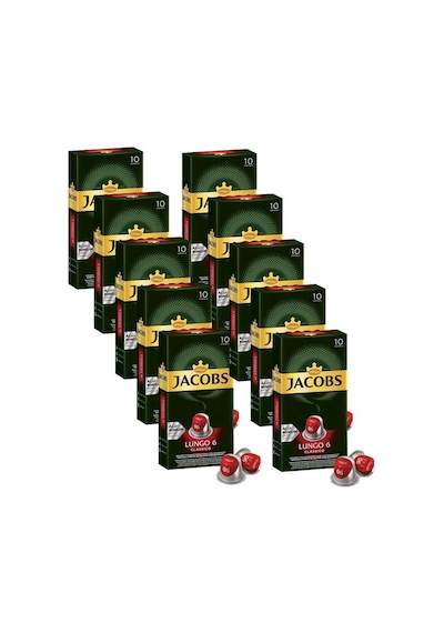 Jacobs Lungo 6 Classico Nespresso Uyumlu Kapsül Kahve 10 x 10'lu