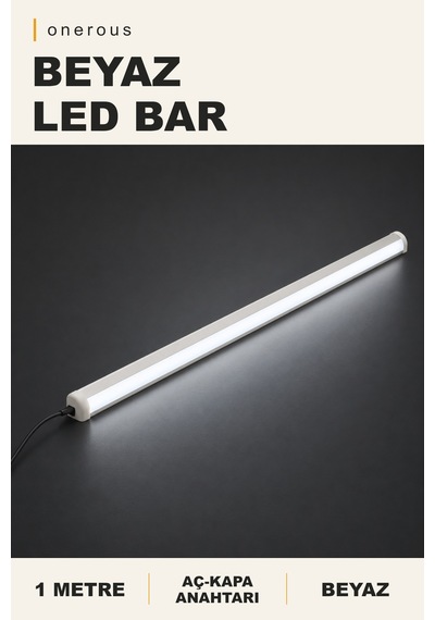 Onerous 1 M Beyaz Led Bar, Anahtarlı, Yapışkanlı Onr-833607860