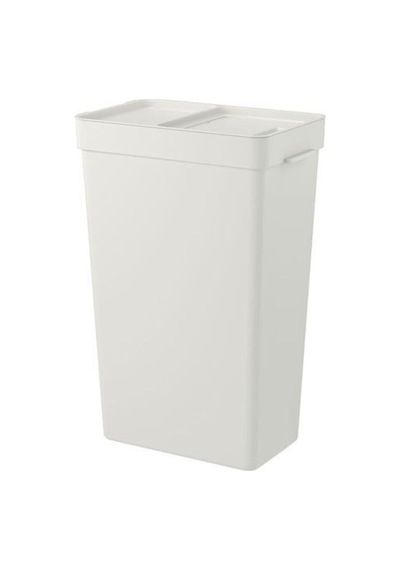 Hallbar 35 Litre Çöp Kutusu, Atık Ayırma, Çamaşır Ayırma Kutusu Açık Gri