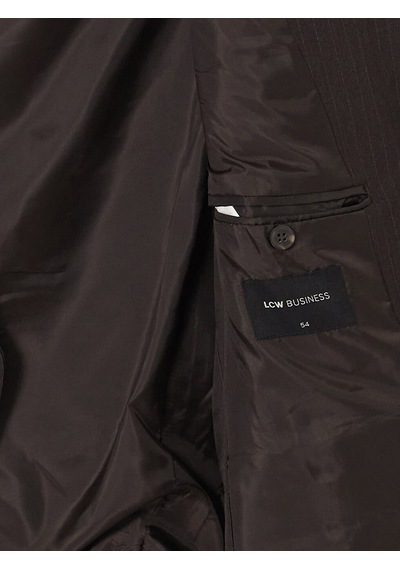 Lcw Busıness Kahverengi Regular Fit Çizgili Kruvaze Erkek Blazer Ceket