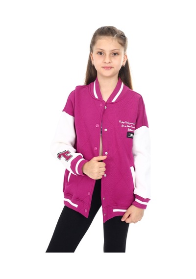 Toontoy Kız Çocuk Kolej Hırka Mürdüm