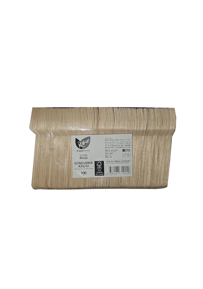 Şeylişeyler - Ahşap Dondurma Ve Tatlı Kaşığı 100'lü 10 Paket