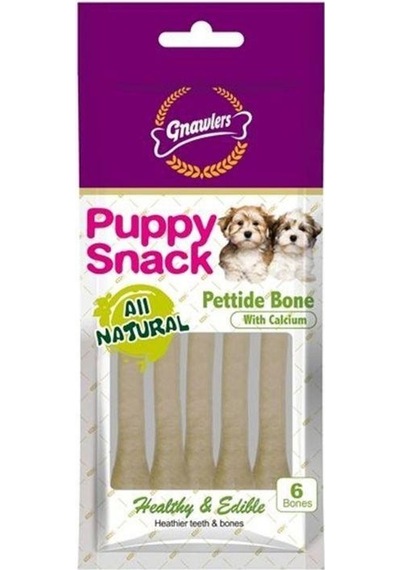 Gnawlers Kalsiyumlu Sütlü Yavru Köpek Ödül Kemiği 6'lı 40 Gr