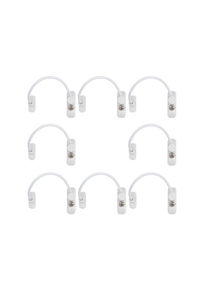 Kidmix 5 Adet X 2 Paket Halatlı Pvc Kapı Pencere Emniyet Kilidi - Beyaz Kablolu Pimapen Emniyet Mandalıı Altın Ve Çok Renkli
