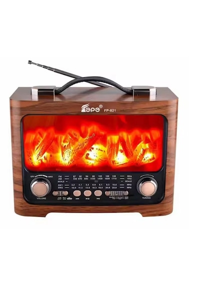 Fepe Fp-821 Şömine Detaylı Bluetooth Destekli Nostaljik Radyo