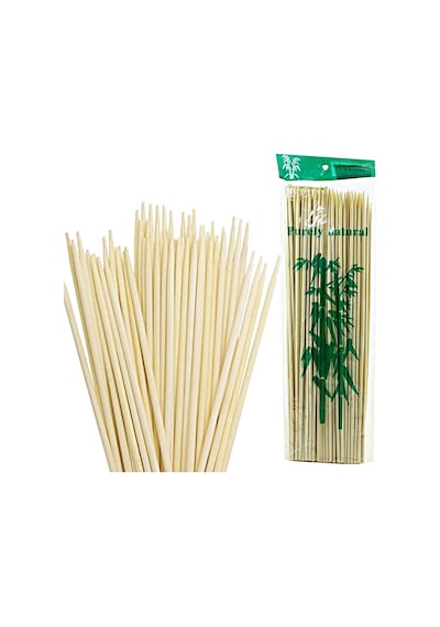 Bambu Kurabiye Çubuğu, Çöp Şiş, 100 Adet - 25 Cm