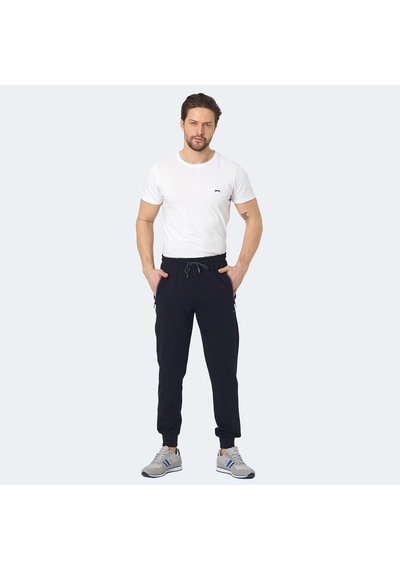 Slazenger NEAL KTN Erkek Fermuar Cepli Lacivert Eşofman Altı
