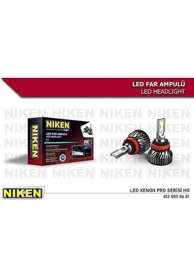Nıken 12V H11 Csp Led Xenon Far Ampul Seti 6500K 8000 Lümen N11.1783