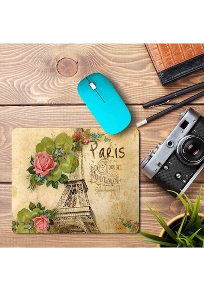 Vintage Paris Eyfel Kulesi Baskılı Mousepad Mouse Pad