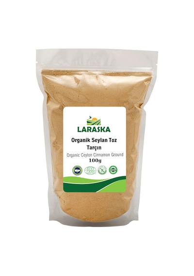 Organik Seylan - Seylon Tarçın Toz 100g - Organic Ceylon Cinnamon Powder -glutensiz Katkı Maddesiz