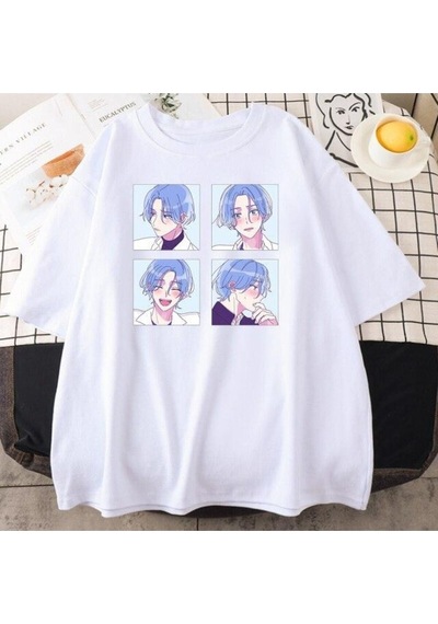 Noıssey Kırmızı Etiket Gala Anime Sk8 Reki Kyan Langa T-shirt Mod344 08850 Beyaz