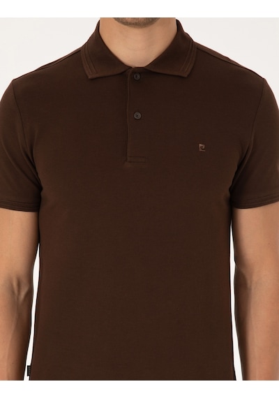 Pierre Cardin Erkek Koyu Kahverengi Tişört Basic 50325323-vr084 Koyu Kahverengi