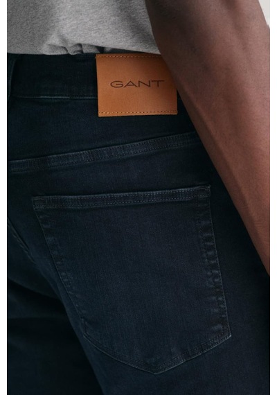 Gant Erkek Extra Slim Fit Orta Bel Jean Pantolon - Koyu Lacivert Black Vıntage