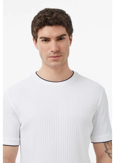 Nautica Erkek Beyaz Regular Fit T-shirt-14609
