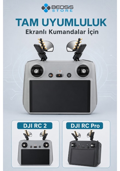 Djı Rc 2 Ve Rc Pro Uyumlu 5,8 Ghz Aynalı Anten Sinyal Güçlendirici 2 Li Menzil Artırıcı Reflektör