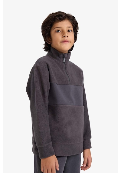 Defacto Erkek Çocuk Polar 2li Takım Yarım Fermuarlı Sweatshirt Eşofman Altı G4965a825wnar227 Antrasit-ar227