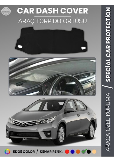 Toyota Corolla E170 2013-2019 Torpido Örtüsü Ön Göğüs Koruma Araca Özel Çatlamayı Önler Kaymaz - 300 Stiloto
