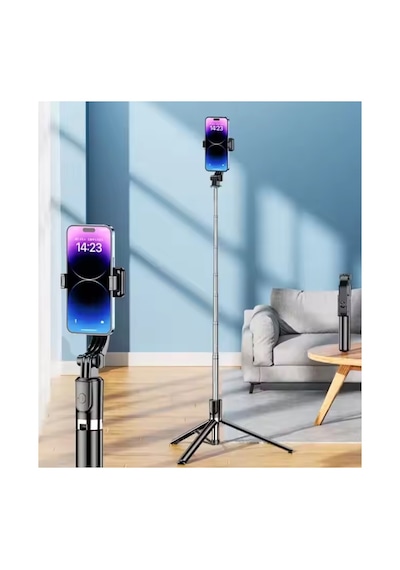R1s 2in1 Çok Amaçlı Bluetooth Kumandalı 170cm Tripod + Selfie Çubuğu 170 Cm