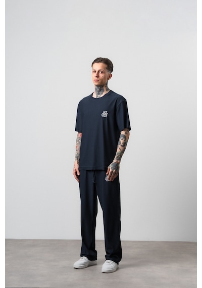 Erkek Not Today Yazılı T-shirt Pantolon Takım Lacivert