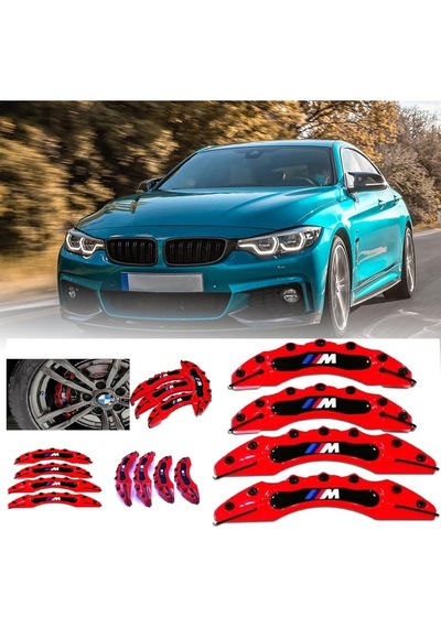 Bmw F36 M Logolu Kırmızı 17-18-19-20 Janta Uyumlu 4.lü Kaliper Kapagı