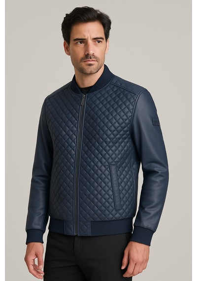Ncs Jeans Regular Fit Baklava Desenli Erkek Mont Lacivert 4527 Lacivert