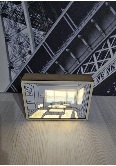 4d İlustrasyon Dekoratif Ve Gece Lambası