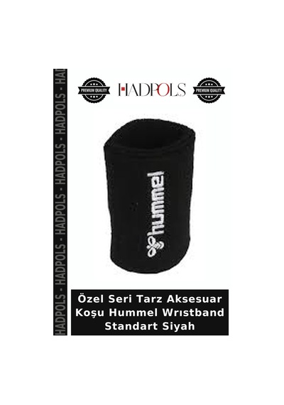 Özel Seri Tarz Aksesuar Koşu Hummel Wrıstband Standart Siyah