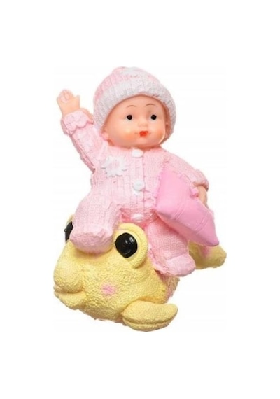 Buffer Decotown Hediyelik Sevimli Pembe Bebek Biblo Polyester Süs Eşyası