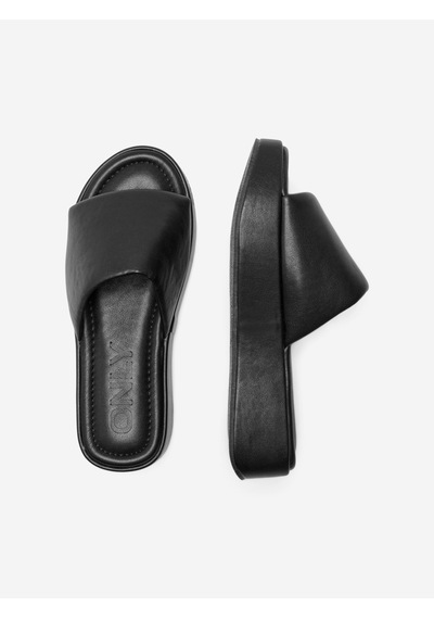 Only Minimalist Platform Terlik - Günlük, Rahat, Şık Kadın Ayakkabısı Siyah