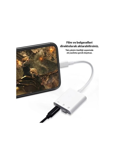 Ally Nk-101y Pro 3 İn 1 İphone Lightning To Sd-tf Çevirici Adaptör- 5775
