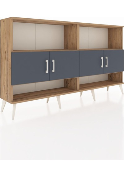 Arges Konsol 4 Raflı 4 Kapaklı 176x30x99 Çam-antrasit Çam-antrasit Arges Konsol 4 Raflı 4 Kapaklı 176x30x99 Çam-antrasit Çam-antrasit