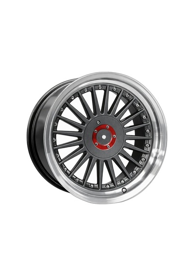 Akd-akx-7307-01 17 İnç 5x112 Et20 72.56 Black Lip Machined Chrome Rivets Ön 17 İnç Jant Takımı 4 Adet