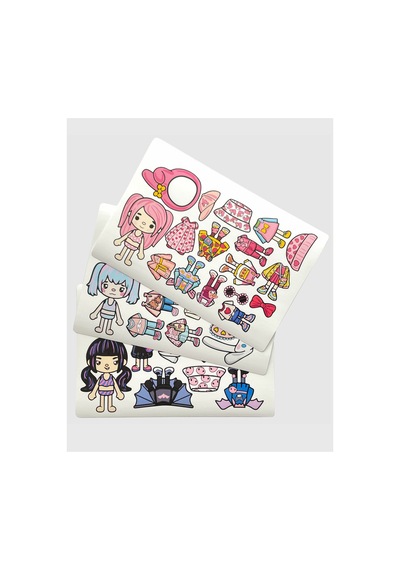 Toca Boca Kuromi My Melody Cinnamoroll 3 Lü Giydirme Sticker Seti Diğer