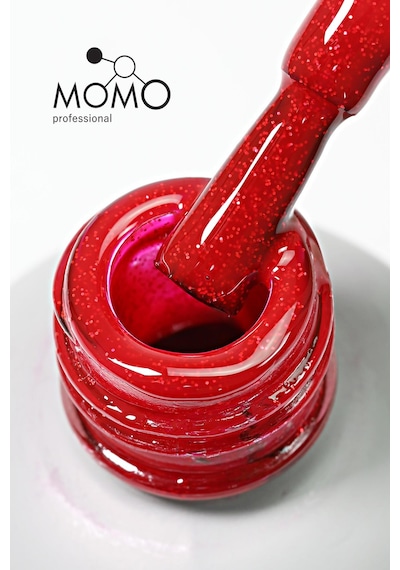 Momo Professional Kalıcı Oje S001 Simli Koyu Kırmızı 14 Ml