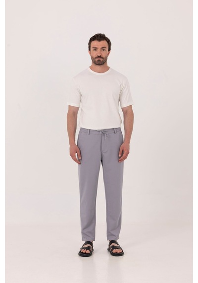 Sabri Özel Ekru %100 Pamuk Bisiklet Yaka Düz Renk Basic T-shirt