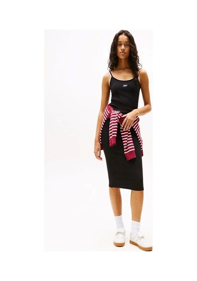 Tommy Hilfiger Tjw Scrıpt Strap Mıdı Dress Ext Çok Renkli