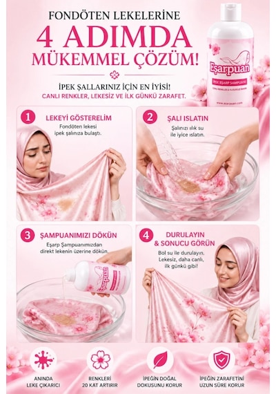 Eşarpuan Eşarpuan İpek Eşarp Şampuanı 250 ML