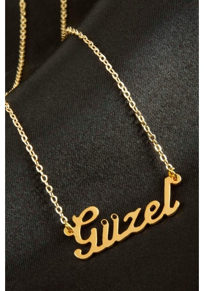 Flzdgnkr Güzel İsimli Kolye -sarı altın