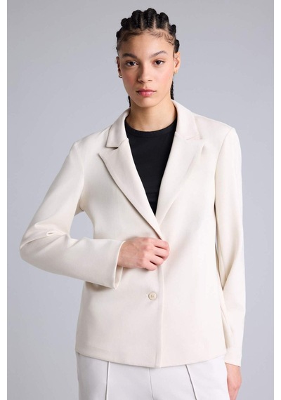 Defacto Standart Fıt Blazer Ceket G8385ax26sper218 Ekru-er218