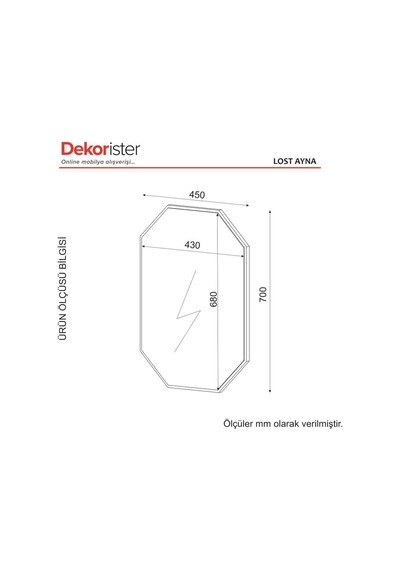 Dekorister Exclusive Lost Ayna Ceviz Şeffaf
