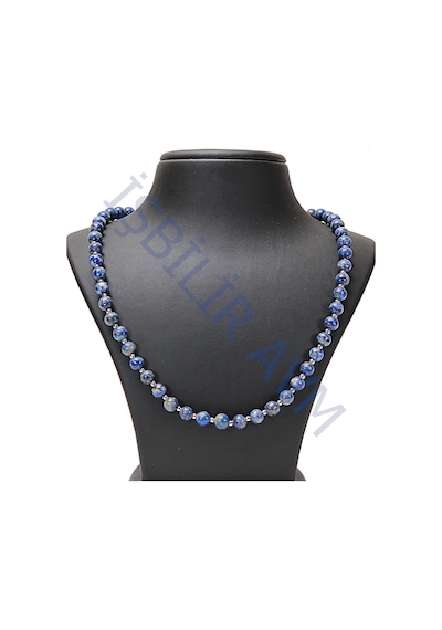 Işbiliravm Lapis Lazuli Taşi Kolye Gri