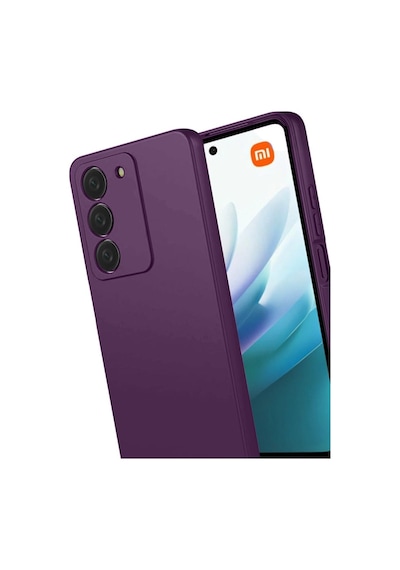 Xiaomi Redmi 15 4g Kılıf Biye Yumuşak Silikon Case Mürdüm